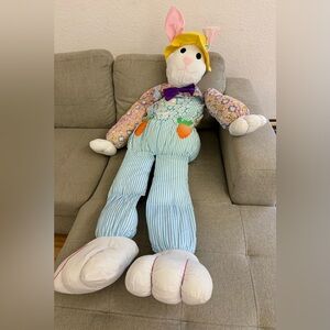 Vintage 1999 Dan Dee jumbo bunny rabbit plush large 62” Easter stuffed animal